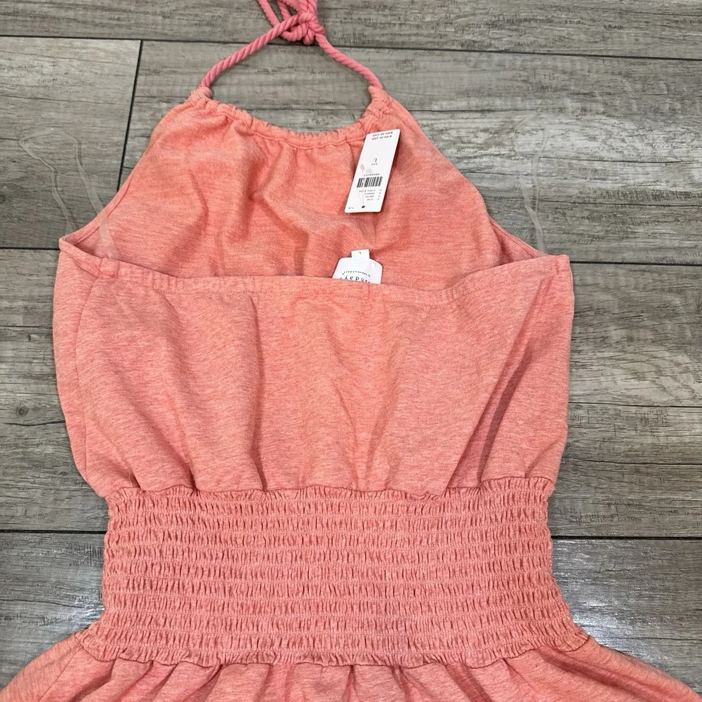 Anthropologie Coral Halter Midi Dress - Picture 5 of 9